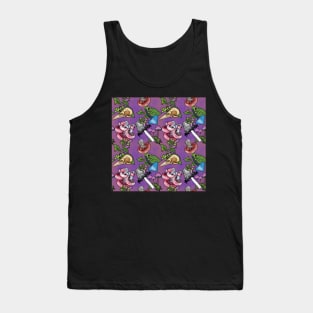 Botanist's Deadly Plants and Mushrooms Purple Tank Top